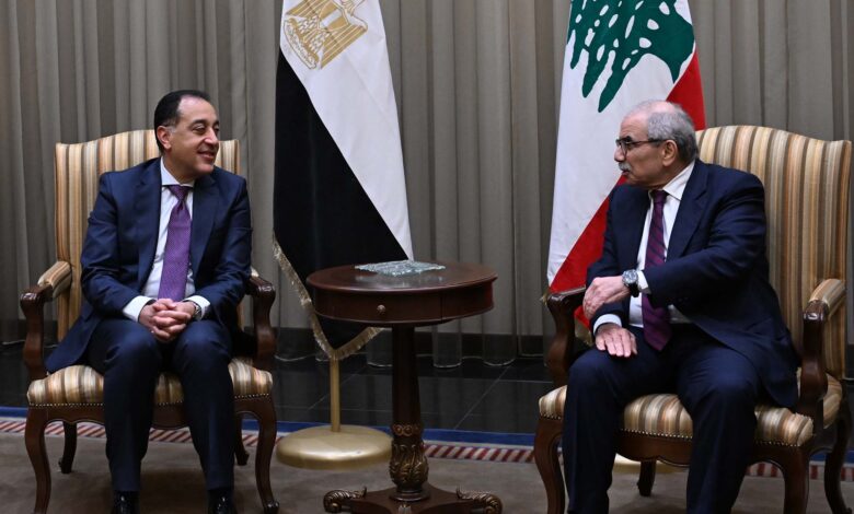 رئيسا وزراء مصر ولبنان