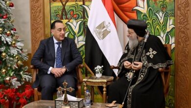 رئيس الوزراء يهنئ قداسة البابا تواضروس الثاني بمناسبة عيد الميلاد المجيد