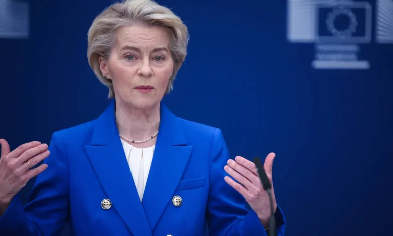 رئيسة المفوضية الأوروبية أورسولا فون دير لاين، الثلاثاء