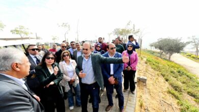 وزيرة الإسكان تقوم بجولة موسعة بمشروع حدائق تلال الفسطاط