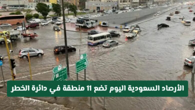 الأرصاد السعودية تحذر من 11 منطقة تحت وطأة الخطر
