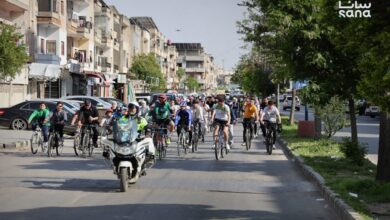 انطلاق مسير الدراجات الهوائية ضمن مهرجان نيسان حمص لتعزيز الثقافة الرياضية