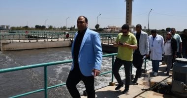 رئيس مياه الجيزة يتفقد محطة صرف أم دينار بمنشأة القناطر