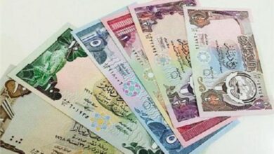 سعر الدينار الكويتي مقابل الجنيه في نهاية تعاملات اليوم الخميس