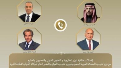 وزير الخارجية يناقش مع نظرائه في السعودية والعراق ومدير الوكالة الذرية مستجدات الأوضاع في المنطقة